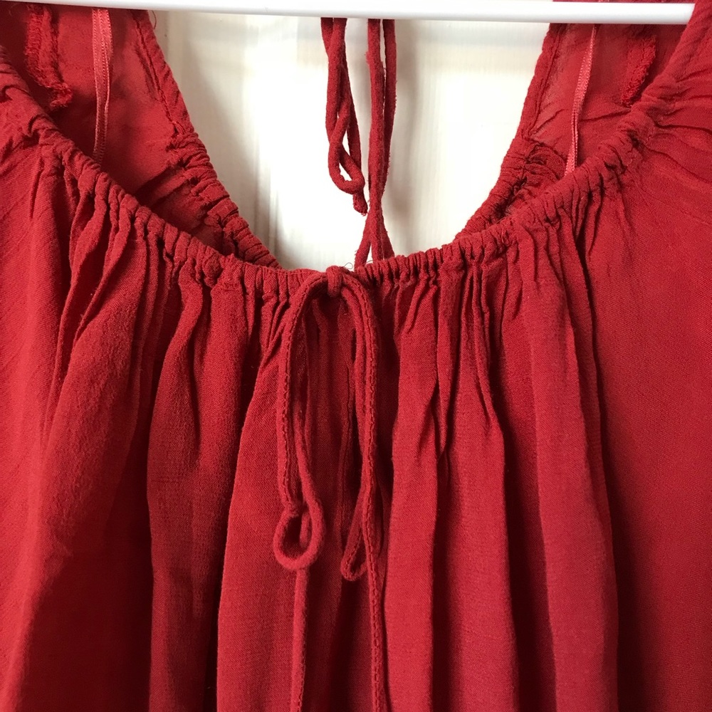 Orange off shoulder Zara top - Picture 4 of 5